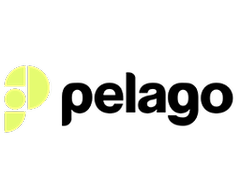 Abstract lime green geometric logo with a circle and semicircular shapes on a black background